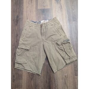 Aeropostale Shorts Mens 30 Cargo Tan Beige Utility Y2K Tactical Distressed